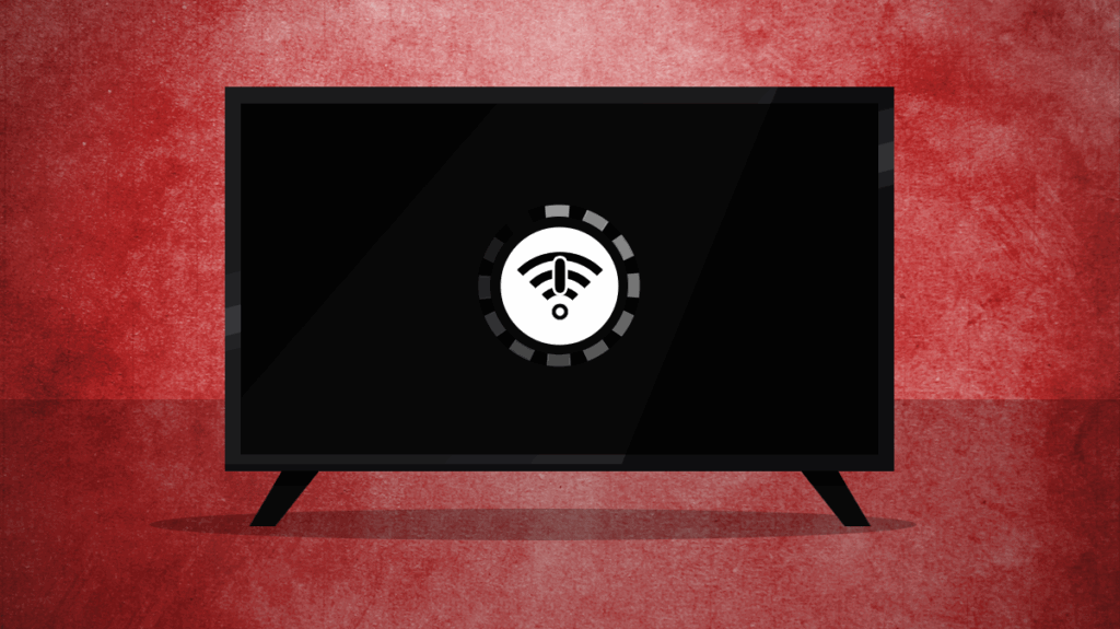 TV with a Wi-Fi icon indicating that it is not connecting