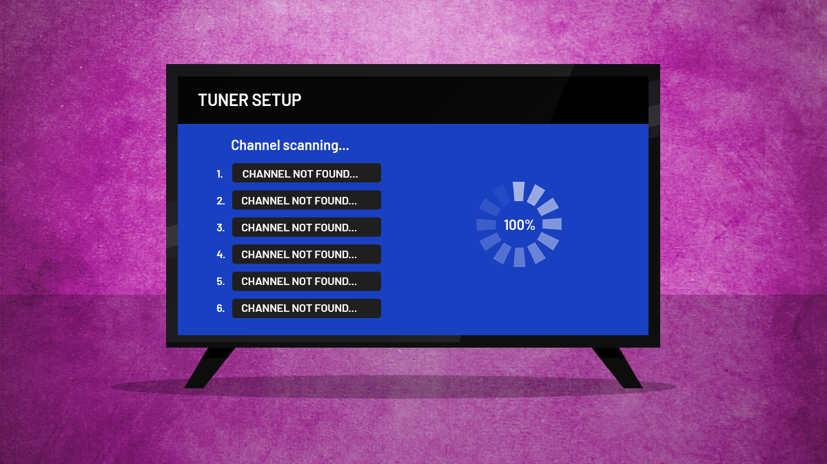 Scanning TV channels not found