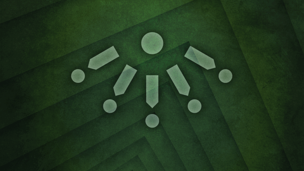 A circle with five arrows leading away from it to five smaller circles