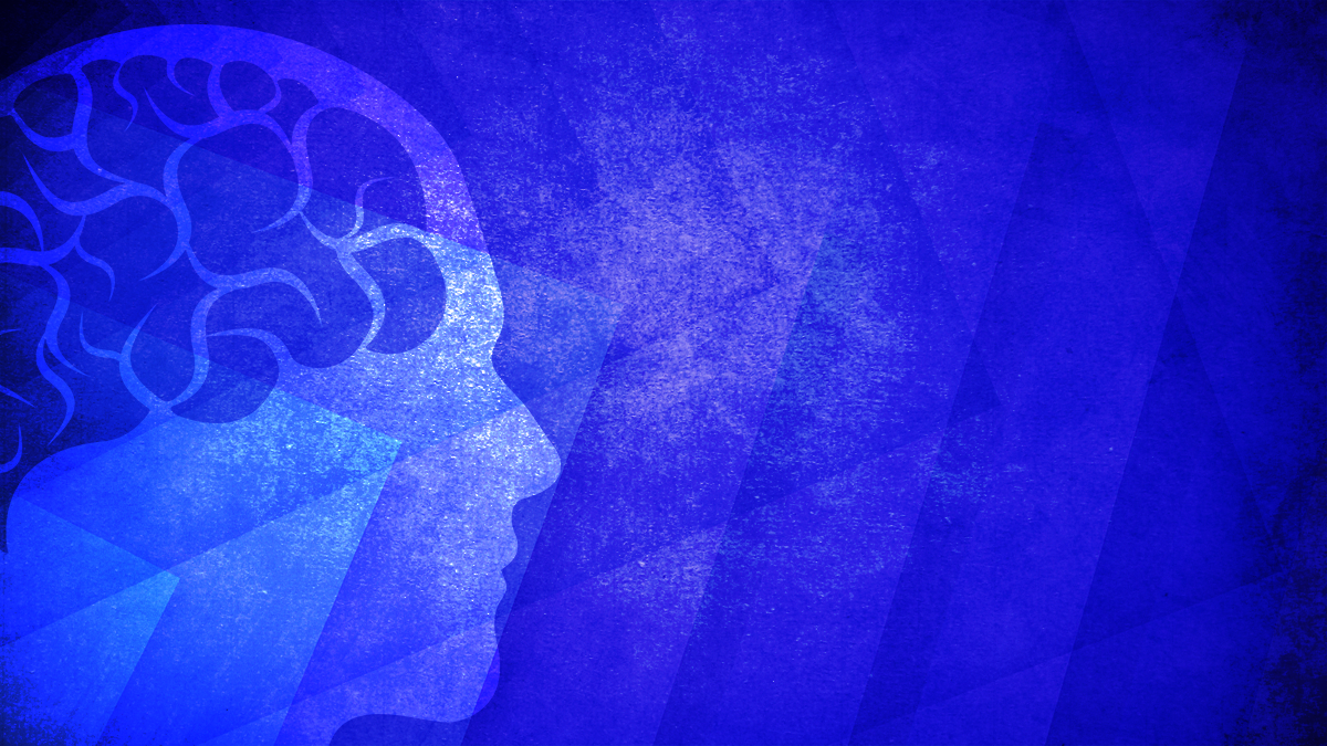 An illustration of a head showing the brain inside