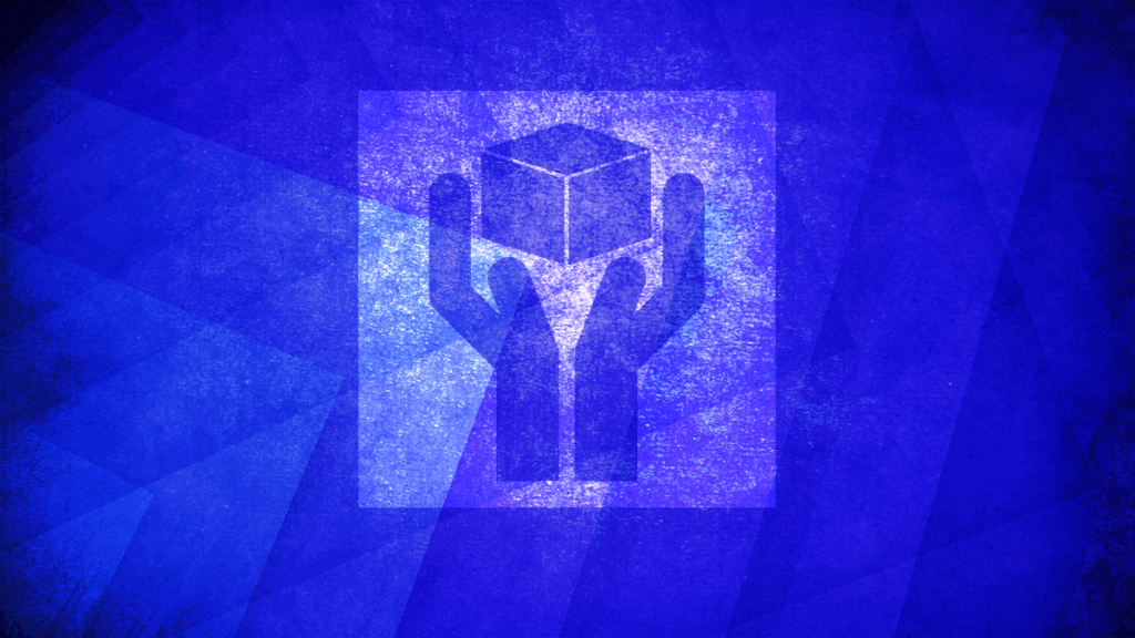 The fragile symbol that gets added to packaging. A square with two hands holding up a box protectively.